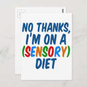Sensory Diet Funny Occupational Therapy Briefkaart (Voorkant / Achterkant)
