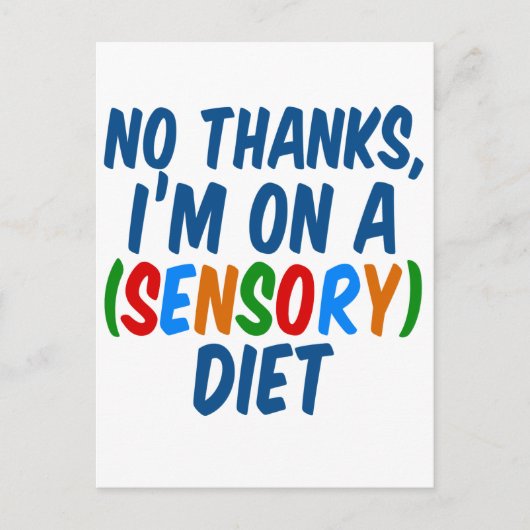 Sensory Diet Funny Occupational Therapy Briefkaart (Voorkant)