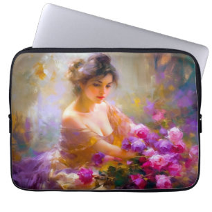 Sensueel portret laptop sleeve