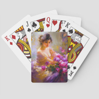 Sensueel portret pokerkaarten