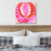 Sensueel - RedRose PinkRose Petal gebaseerd ontwer Canvas Afdruk (Insitu (Slaapkamer))