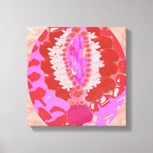 Sensueel - RedRose PinkRose Petal gebaseerd ontwer Canvas Afdruk (Voorkant)
