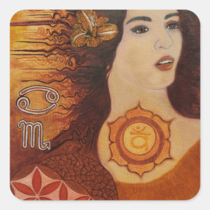 Sensuele Stroom: Sacrale Chakra Godin Sticker