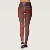 Sensuous Unzipped Faux Bruin Leder Leggings (Achterkant)