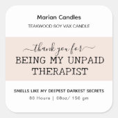 Sent Comme Drôle Étiquette De Bougies (Devant)