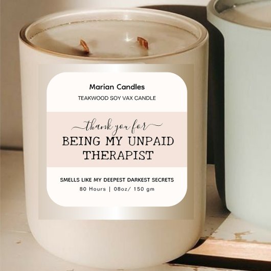 Sent Comme Drôle Étiquette De Bougies