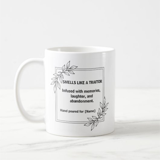 Sent comme un collègue traître Mug de départ (Gauche)