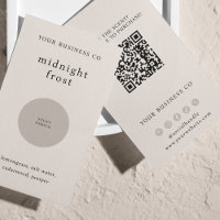 Sent Échantillon Tester parfum Beige QR Code Card