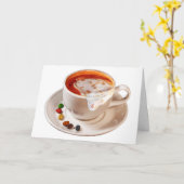 Sentez la carte d'anniversaire du café (Fleur jaune)