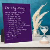 Sentez ma beauté Cancer Inspiration Poème Plaque (Côté)