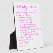 Sentez ma beauté Cancer Inspiration Poème Plaque (Côté)