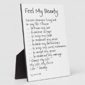 Sentez ma beauté Cancer Inspiration Poème Plaque (Côté)