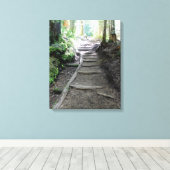 Sentier dans les bois de Mt Rainier toile Imprimer (Insitu (Plancher de Bois))