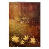 sentier d'automne érable feuille rustique mariage (Devant)