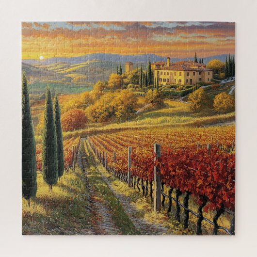 Sentier du vignoble – Puzzle inspiré de la Toscane (Vertical)