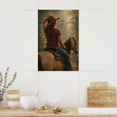 Sentier ensoleillé | Art équestre | Affiche (Cuisine)