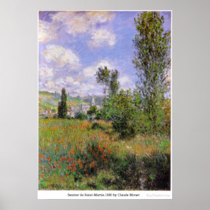 Sentier ile heilige-Martin 1880 door Claude Monet Poster