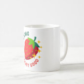 Sentiment Berry Bonne fraise Éparkle Keepsaké Mug (Devant droit)