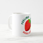 Sentiment Berry Bonne fraise Éparkle Keepsaké Mug (Devant gauche)
