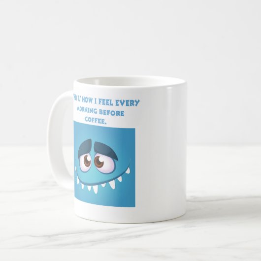 Sentiment bleu. café Mug (Devant gauche)