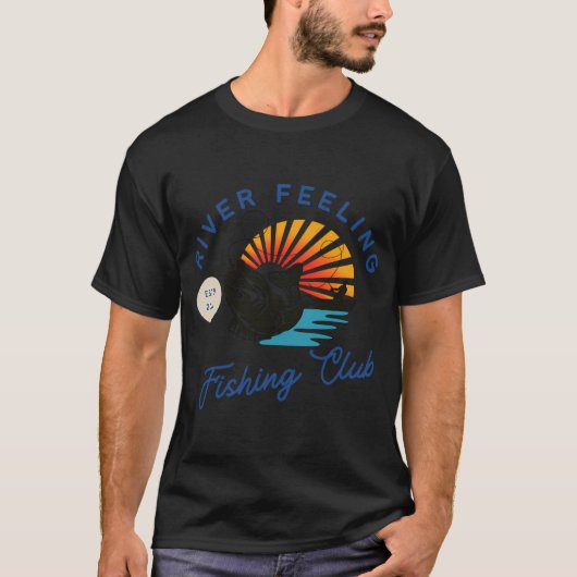 sentiment de pêche en rivière classique tshirt (Devant)