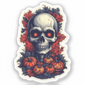 Sentiment Gourd geous Ce Sticker Halloween - crâne (Recto)