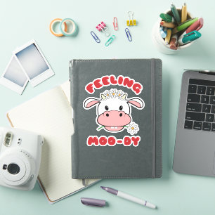 Sentiment Moo-dy Autocollant de citation de vach