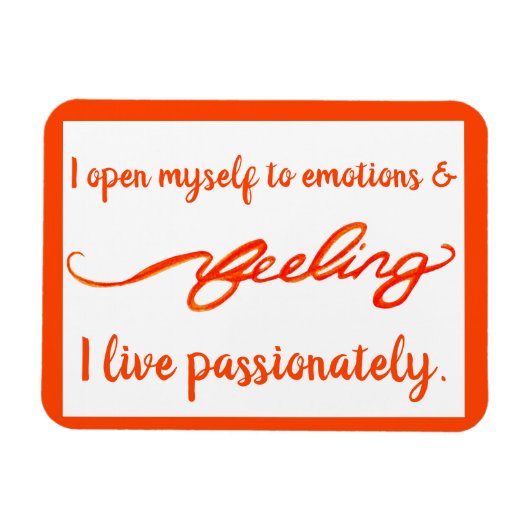 "Sentiment" Orange Sacral Chakra Mots Magnets (Horizontal)