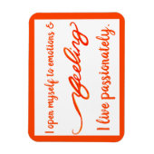 "Sentiment" Orange Sacral Chakra Mots Magnets (Vertical)