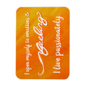 "Sentiment" Orange Sacral Chakra Mots Magnets (Vertical)