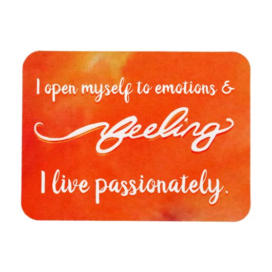 "Sentiment" Orange Sacral Chakra Mots Magnets (Horizontal)