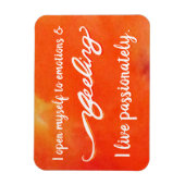 "Sentiment" Orange Sacral Chakra Mots Magnets (Vertical)