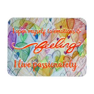 "Sentiment" Orange Sacral Chakra Mots Magnets