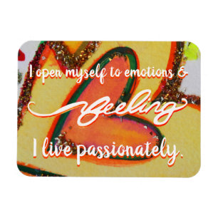 "Sentiment" Orange Sacral Chakra Mots Magnets