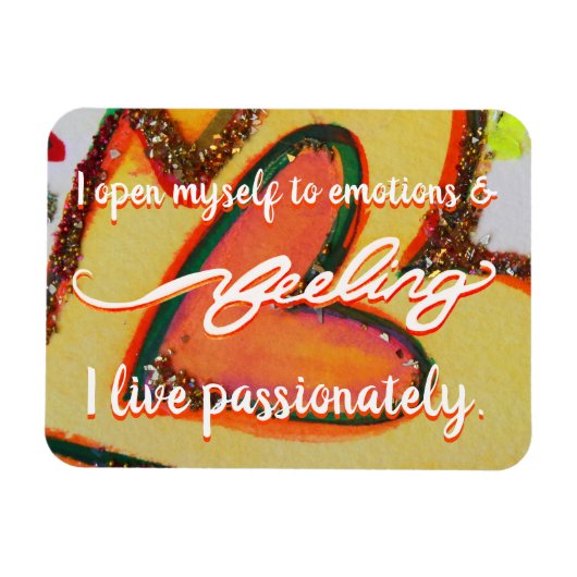 "Sentiment" Orange Sacral Chakra Mots Magnets (Horizontal)