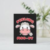 Sentiment vache | Carte postale de citation de vac (Debout devant)