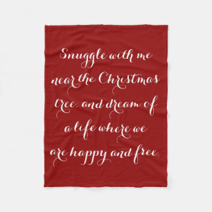 Sentimentaal kerstgedicht fleece deken