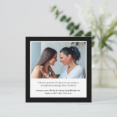 Sentimental Moederdag Quote en Foto Kaart (Staand voorkant)
