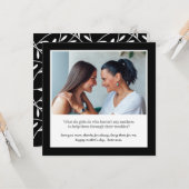 Sentimental Moederdag Quote en Foto Kaart (Voorkant / Achterkant in situ)