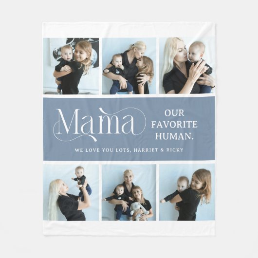 Sentimental Photo Collage Mama Keepsake  Fleece Deken (Voorkant)