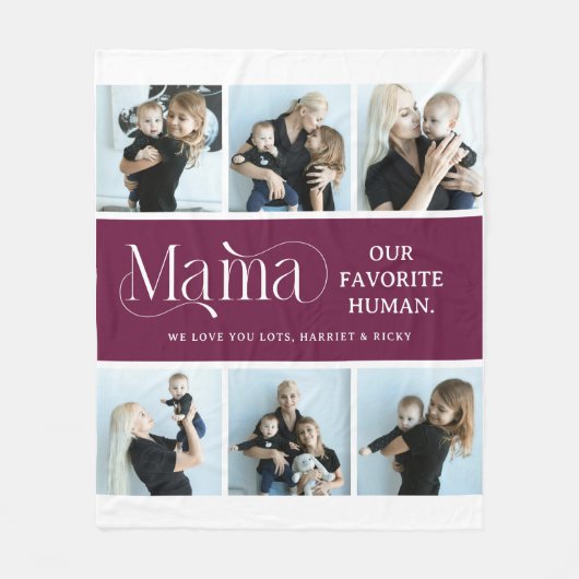 Sentimental Photo Collage Mama Keepsake  Fleece Deken (Voorkant)