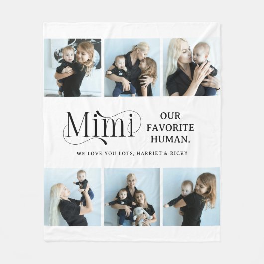 Sentimental Photo Collage Mimi Keepsake  Fleece Deken (Voorkant)