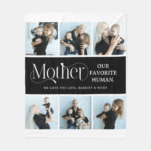 Sentimental Photo Collage Mother Keepsake  Fleece Deken (Voorkant)
