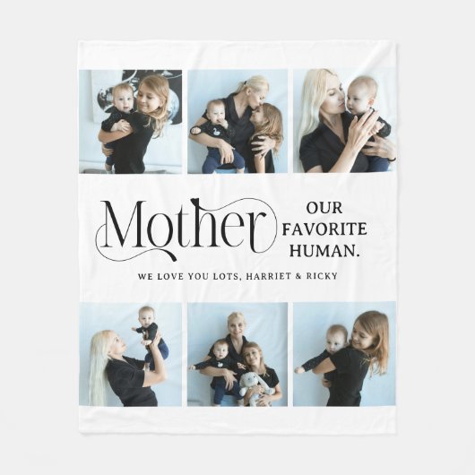 Sentimental Photo Collage Mother Keepsake  Fleece Deken (Voorkant)