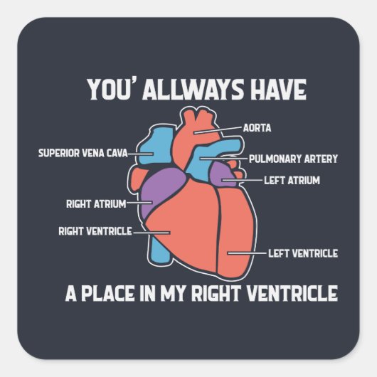 Sentimentale verklaring van het EMT Vierkante Sticker (Voorkant)