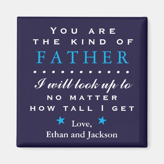 Sentimentele Vaderdag of verjaardag Magneet (Voorkant)