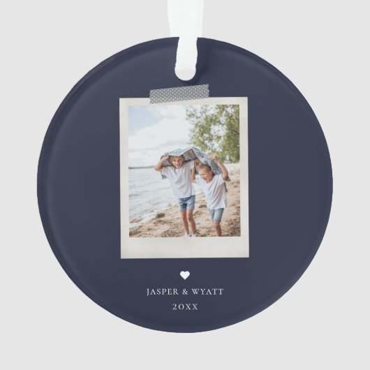 Sentiments joyeux Snapshot Ornement (dos)