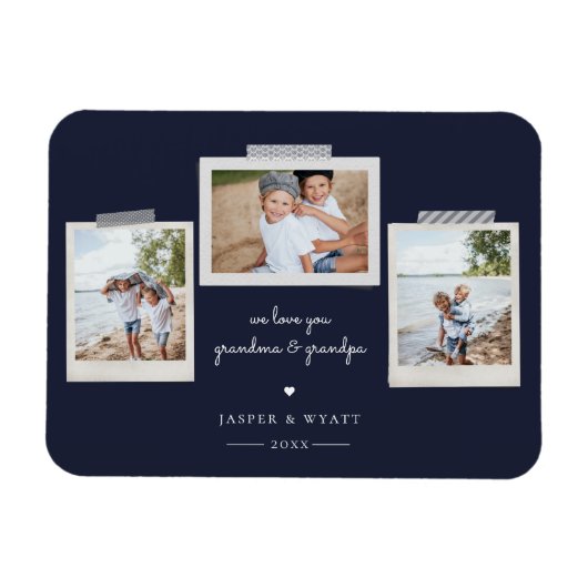 Sentiments joyeux Snapshot Photo Magnet (Horizontal)