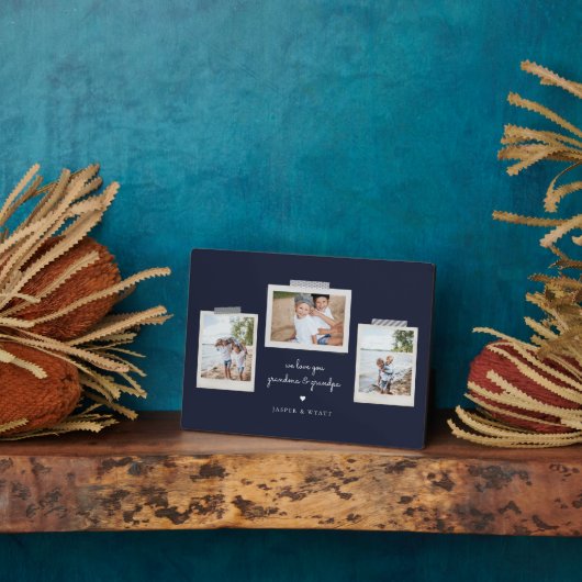 Sentiments joyeux Snapshot Photo Plaque (Côté)