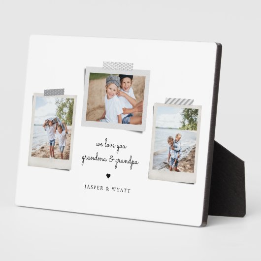 Sentiments joyeux Snapshot Photo Plaque (Côté)